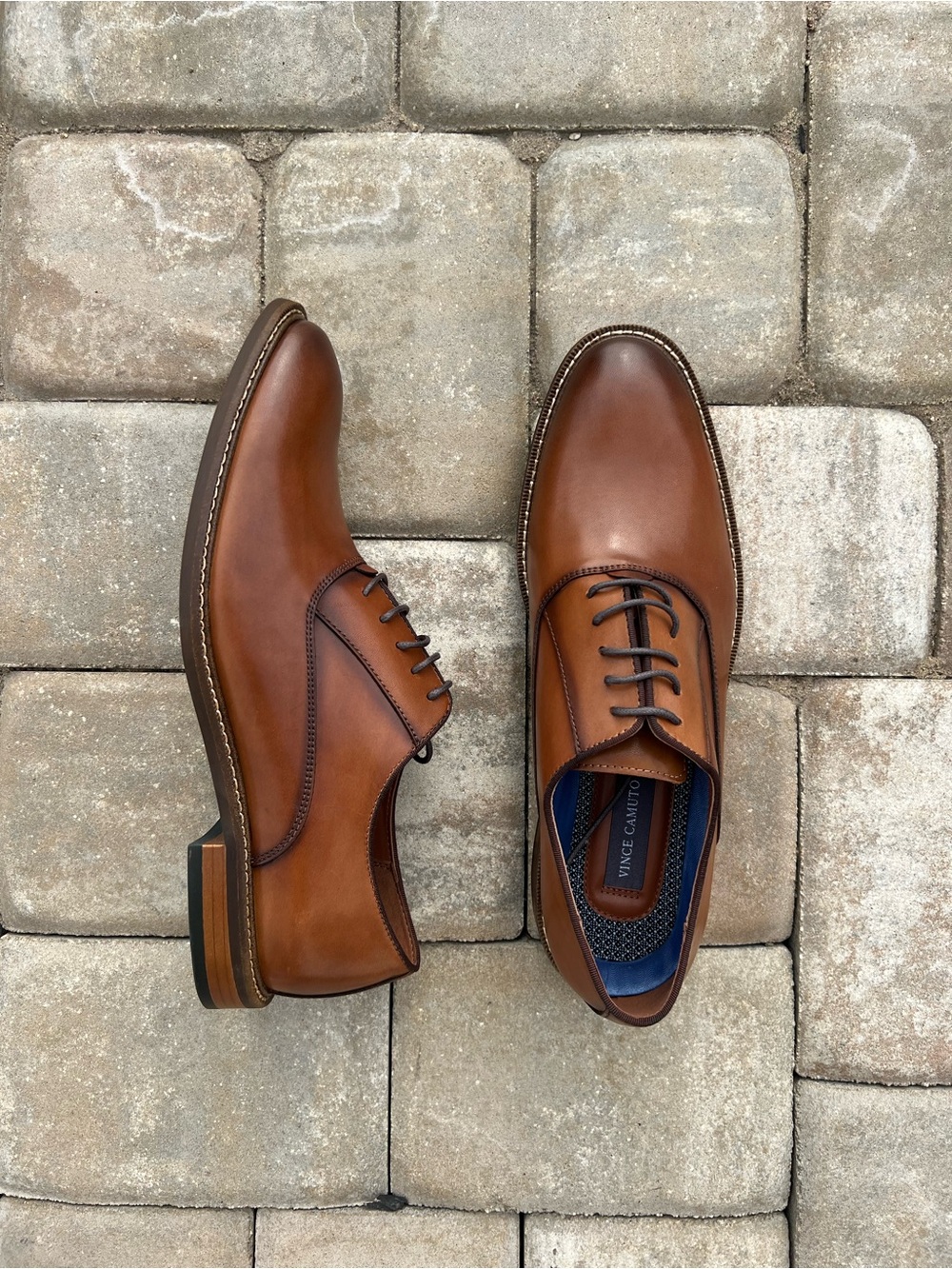 BRAND NEW WITH BOX!!! Vince Camuto Men’s Tan Leather Derby Oxfords